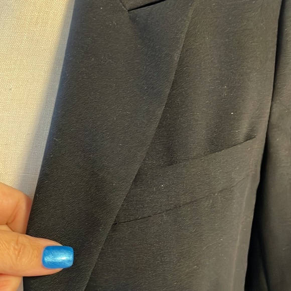 THEORY woman’s black blazer STRETCH WOOL Blend one button closure SMALL 10 (6-8) - Picture 6 of 16